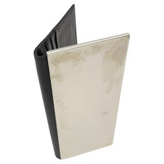 Maison Margiela pochette in pelle nera a specchio
