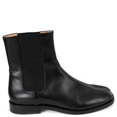 MAISON MARGIELA cuir noir TABI CHELSEA Bottes Chaussures 38.5 fit 38