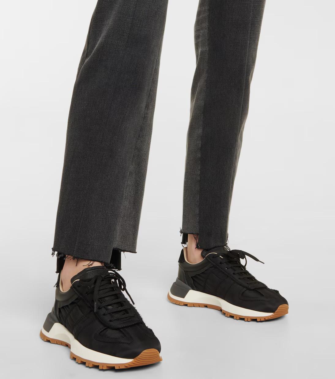 MAISON MARGIELA black nylon 50-50 LOW TOP Sneakers Shoes 38 For Sale 3