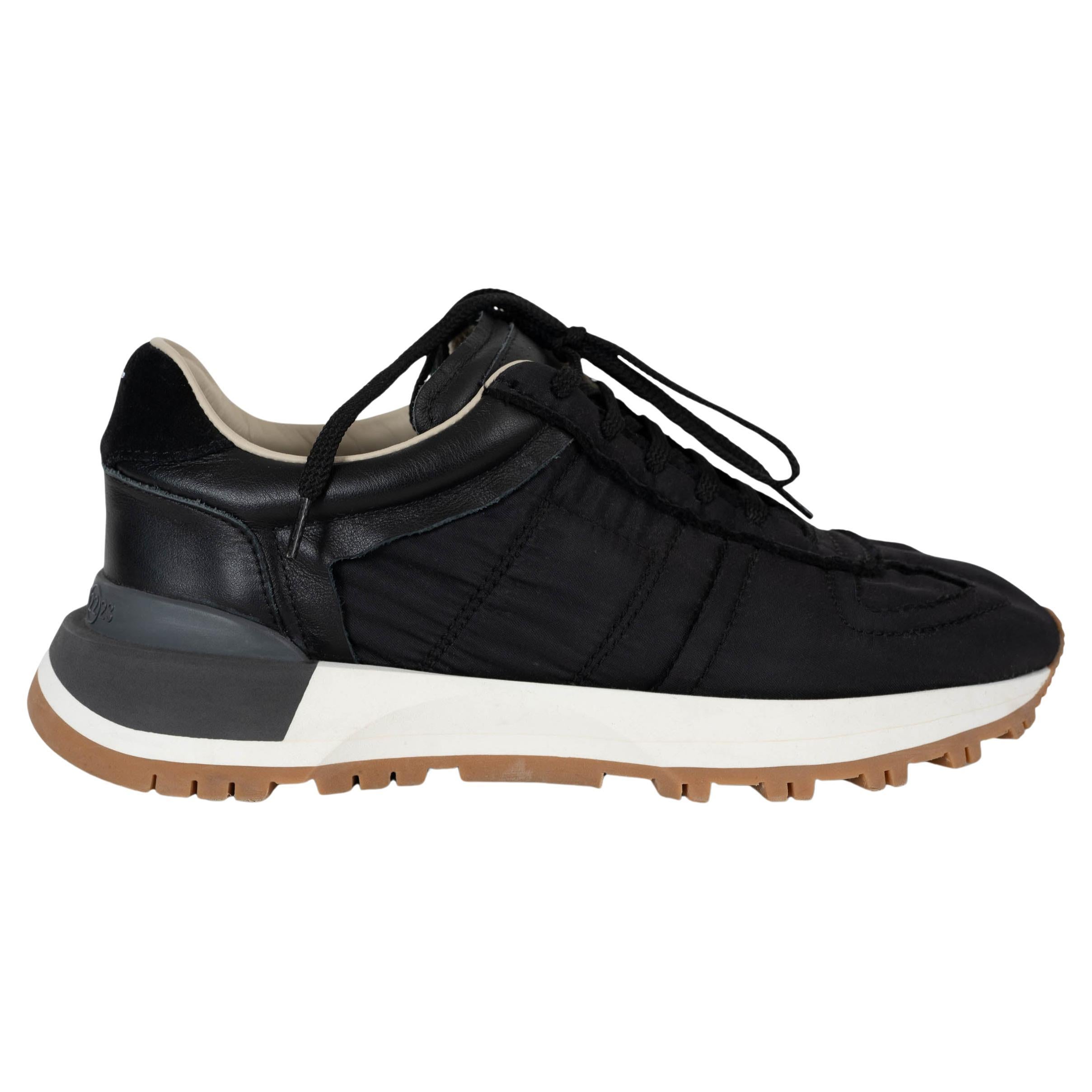 MAISON MARGIELA black nylon 50-50 LOW TOP Sneakers Shoes 38 For Sale