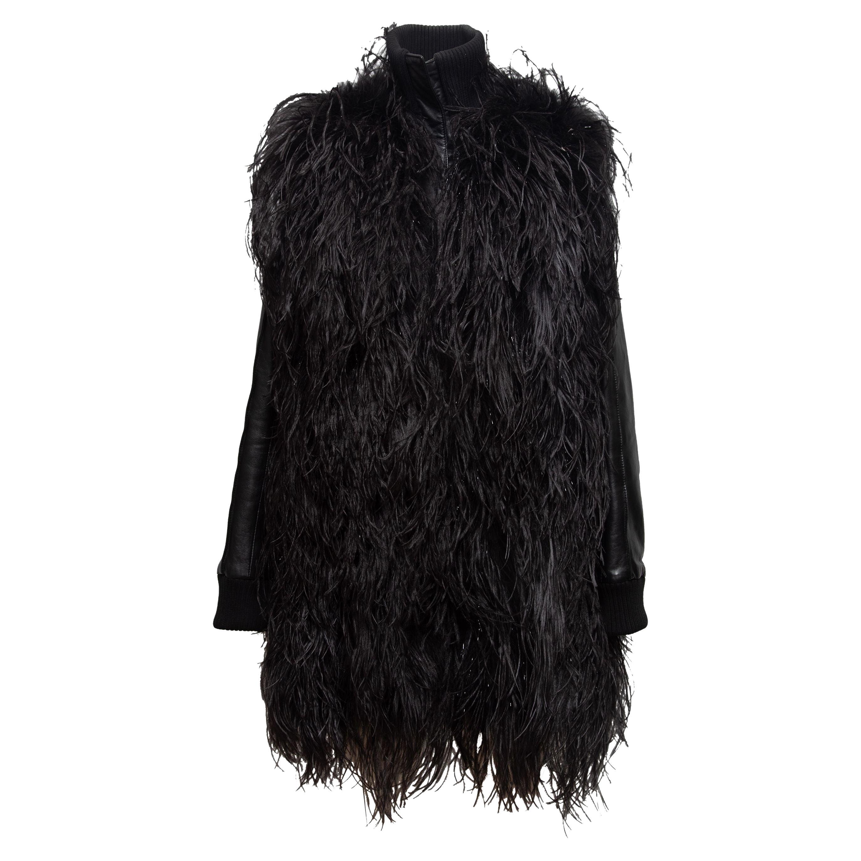MM6 Maison Margiela Faux Fur Double Breasted Coat at 1stDibs
