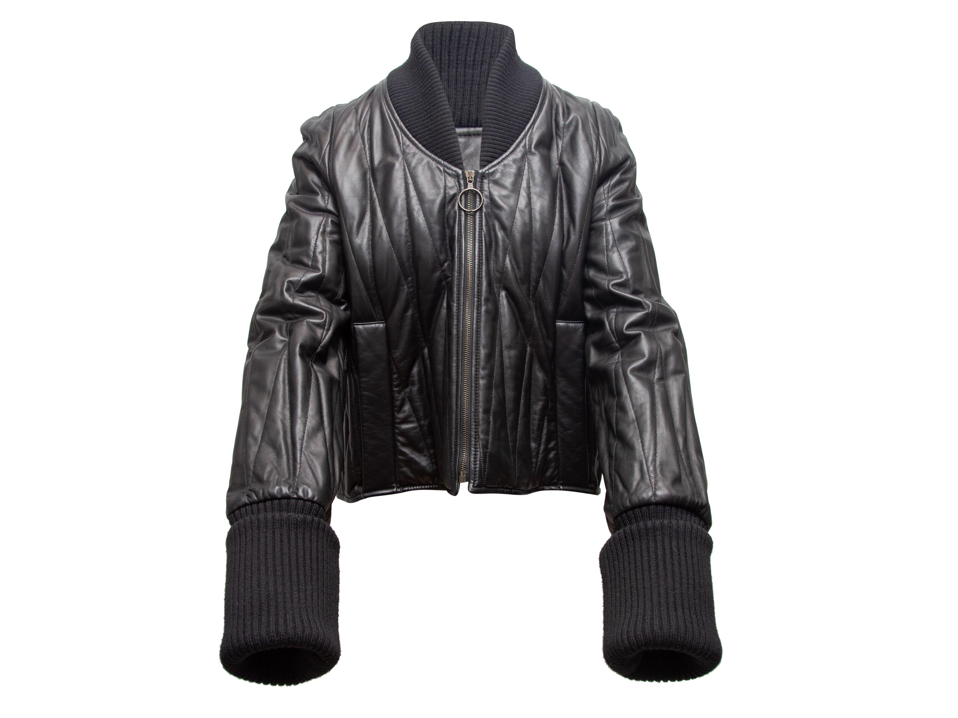 Women's Maison Margiela Black Quilted Leather Jacket