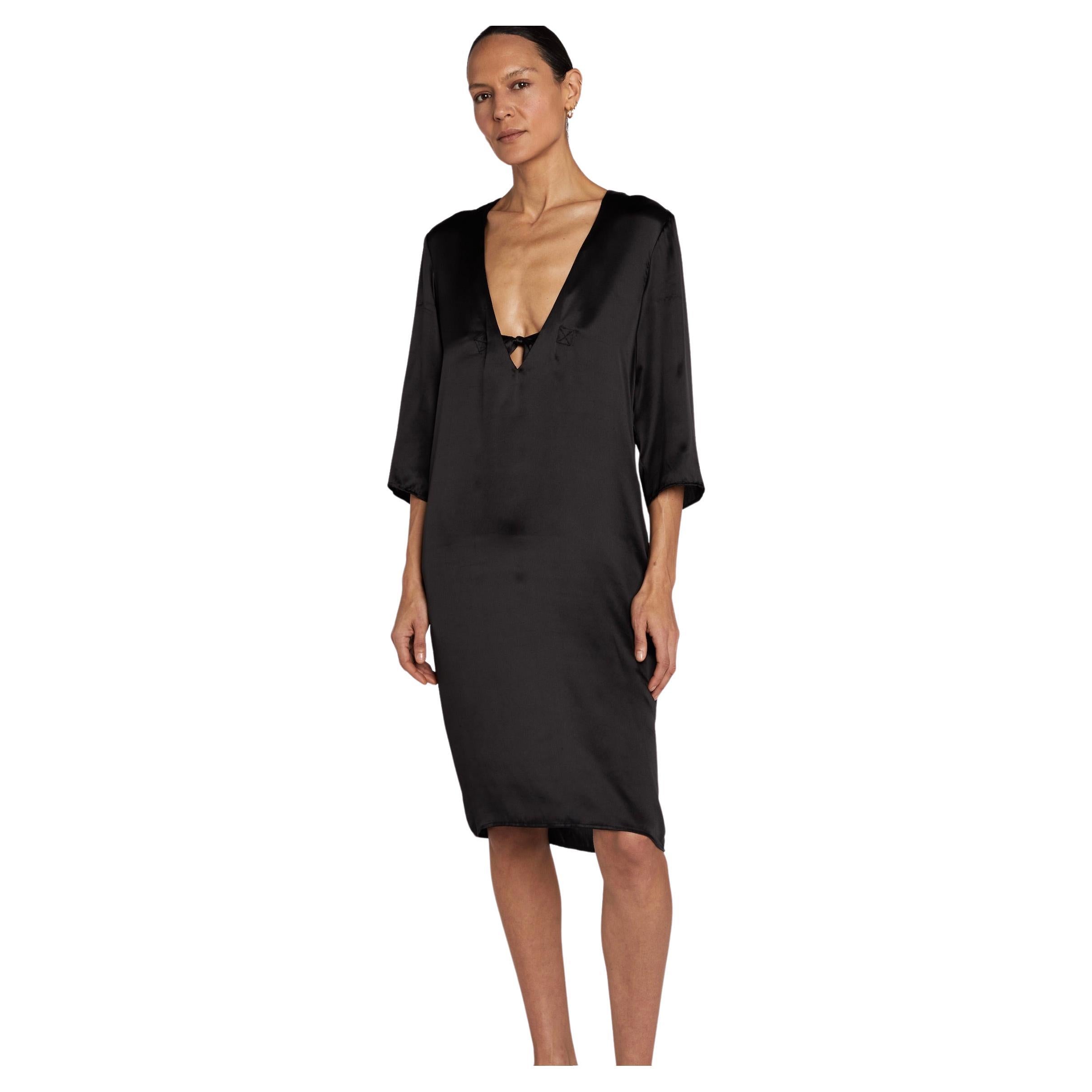 Maison Margiela Black Silk Dress 2010s For Sale