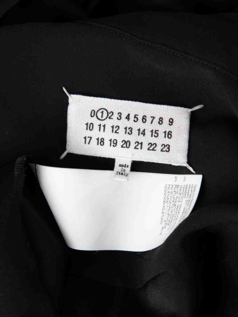 Maison Margiela - Chemise boutonnée avec bretelles noires, taille S en vente 2