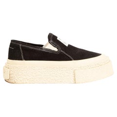 Maison Margiela Zapatos Slip-On Chunky de Ante Negro Talla IT 37