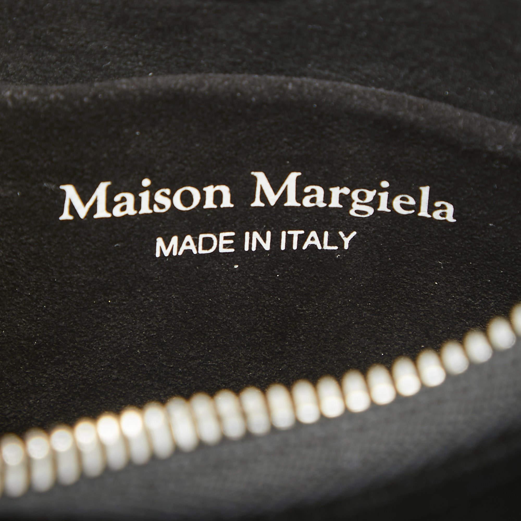 Maison Margiela Black Velvet Micro Embellished Snatched Hobo For Sale 4