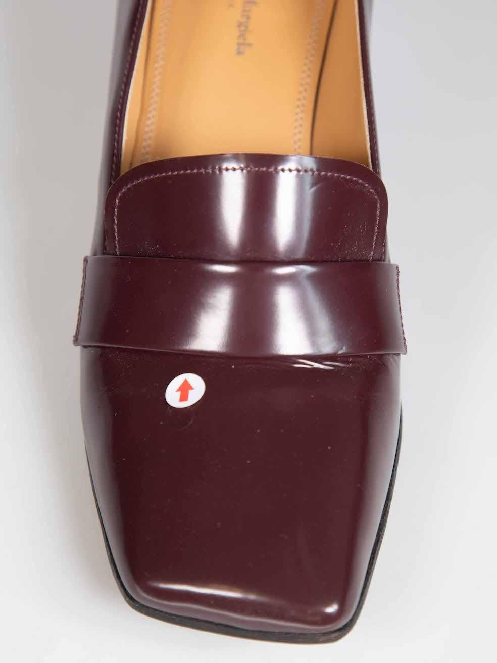 Maison Margiela Brown Leather Cut-Out Court Pumps Size IT 37 3