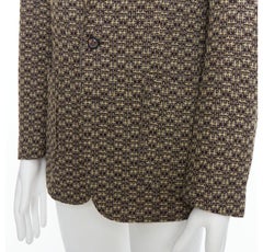 MAISON MARGIELA Brauner Woll-Tweed 3-Pocket-Blazer IT48 M