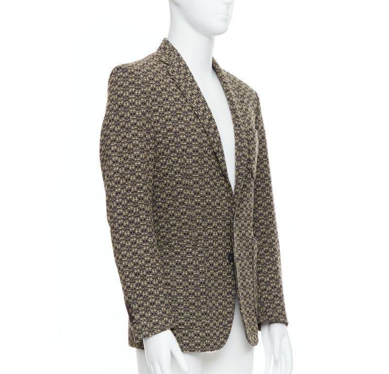 Grigio Maison MARGIELA giacca blazer a 3 tasche in tweed di lana marrone IT48 M. in vendita