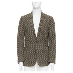MAISON MARGIELA Brauner Woll-Tweed 3-Pocket-Blazer IT48 M