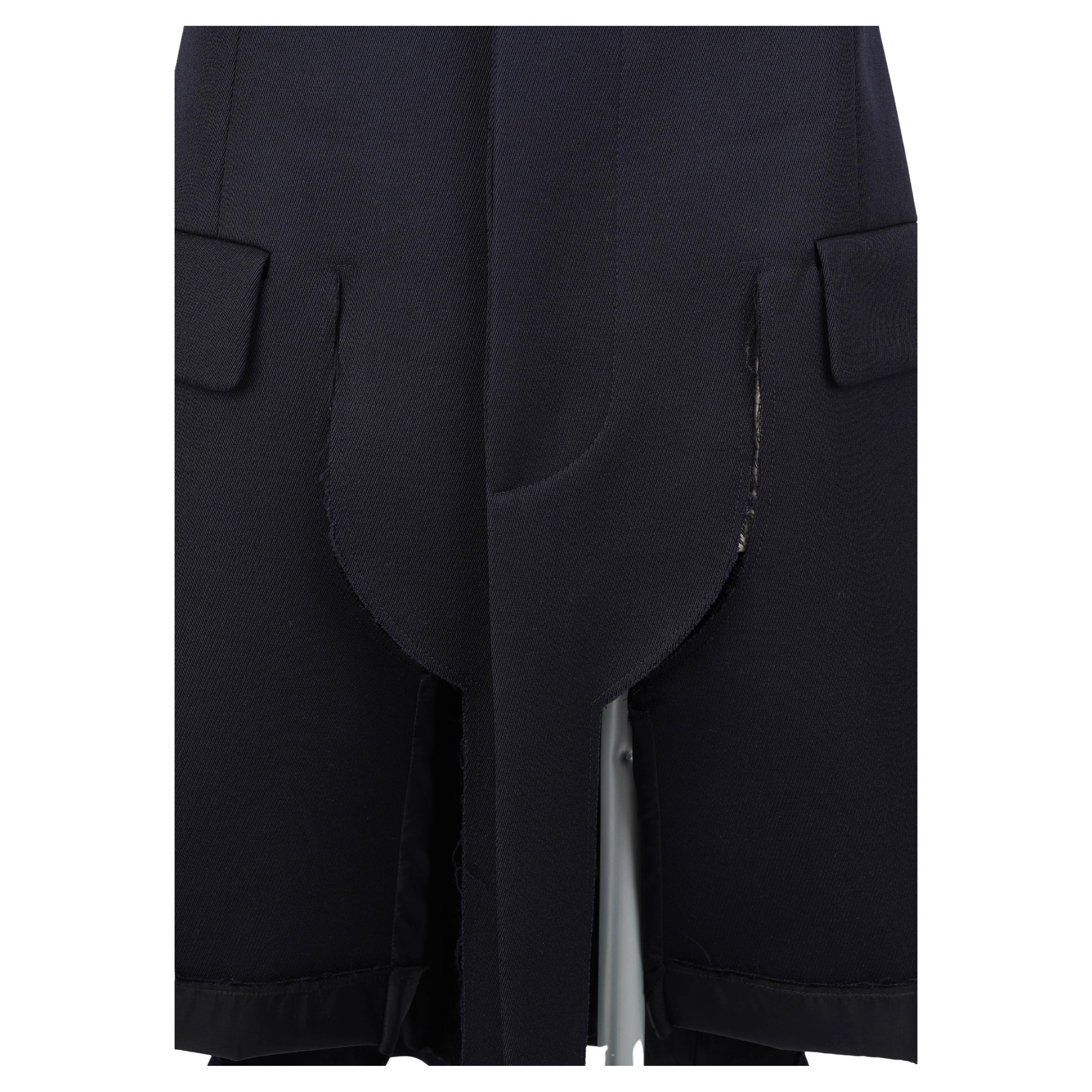 Noir Maison Galliano by John Galliano Line 10 Jupe en laine déconstruite, F/W 2020 en vente