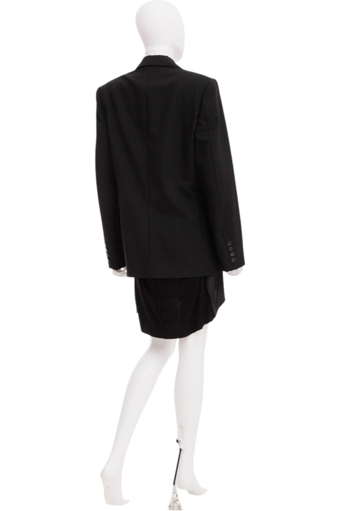 Noir Maison Margiela by John Galliano S/S 2018 Robe blazer à double épaisseur en vente