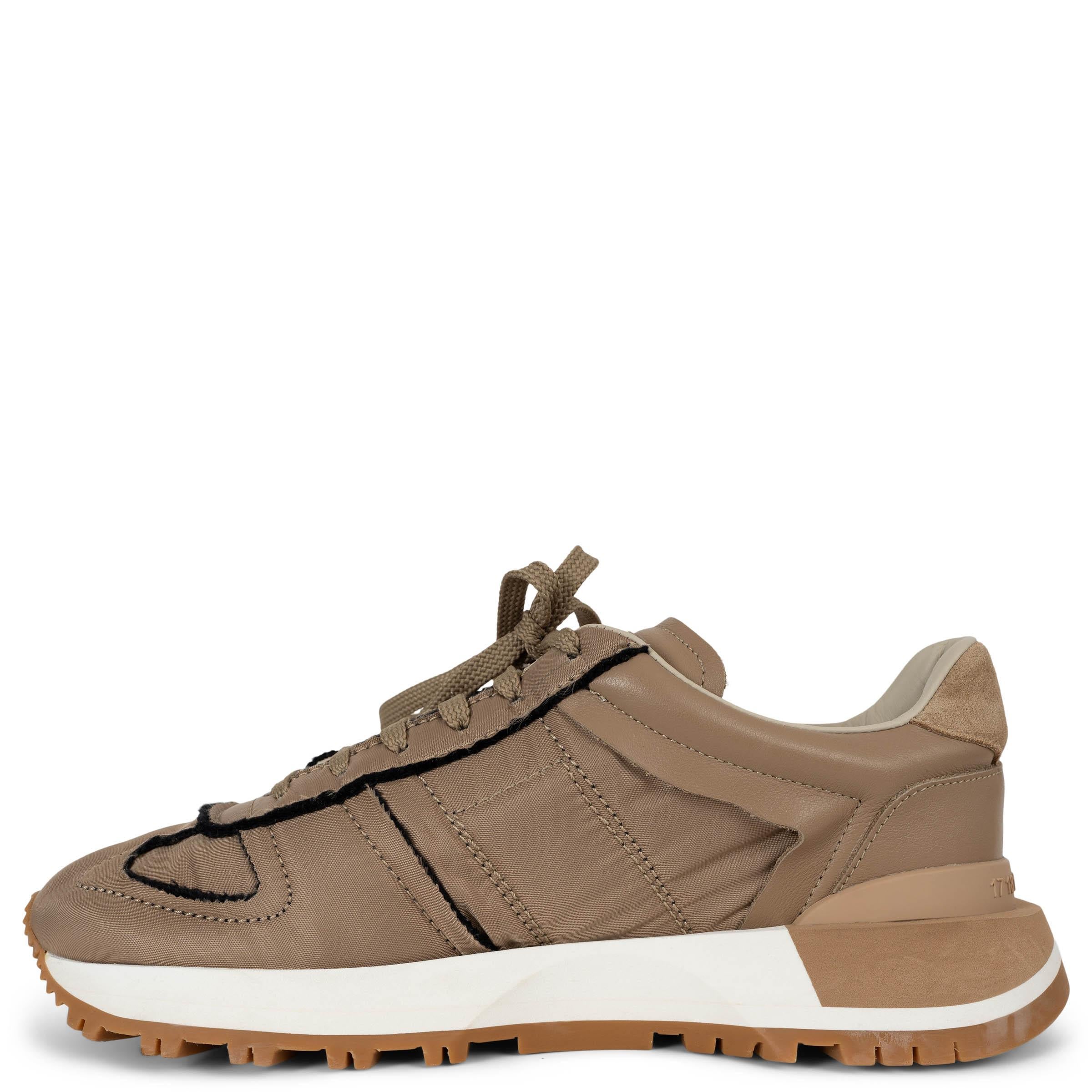 Beige MAISON MARGIELA Chamois - Baskets montantes beige en nylon 50-50 38 en vente