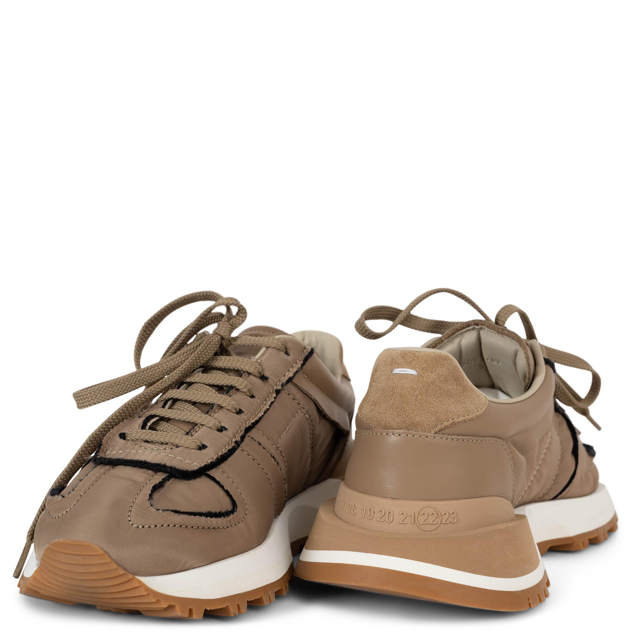 MAISON MARGIELA Chamois - Baskets montantes beige en nylon 50-50 38 en vente 1