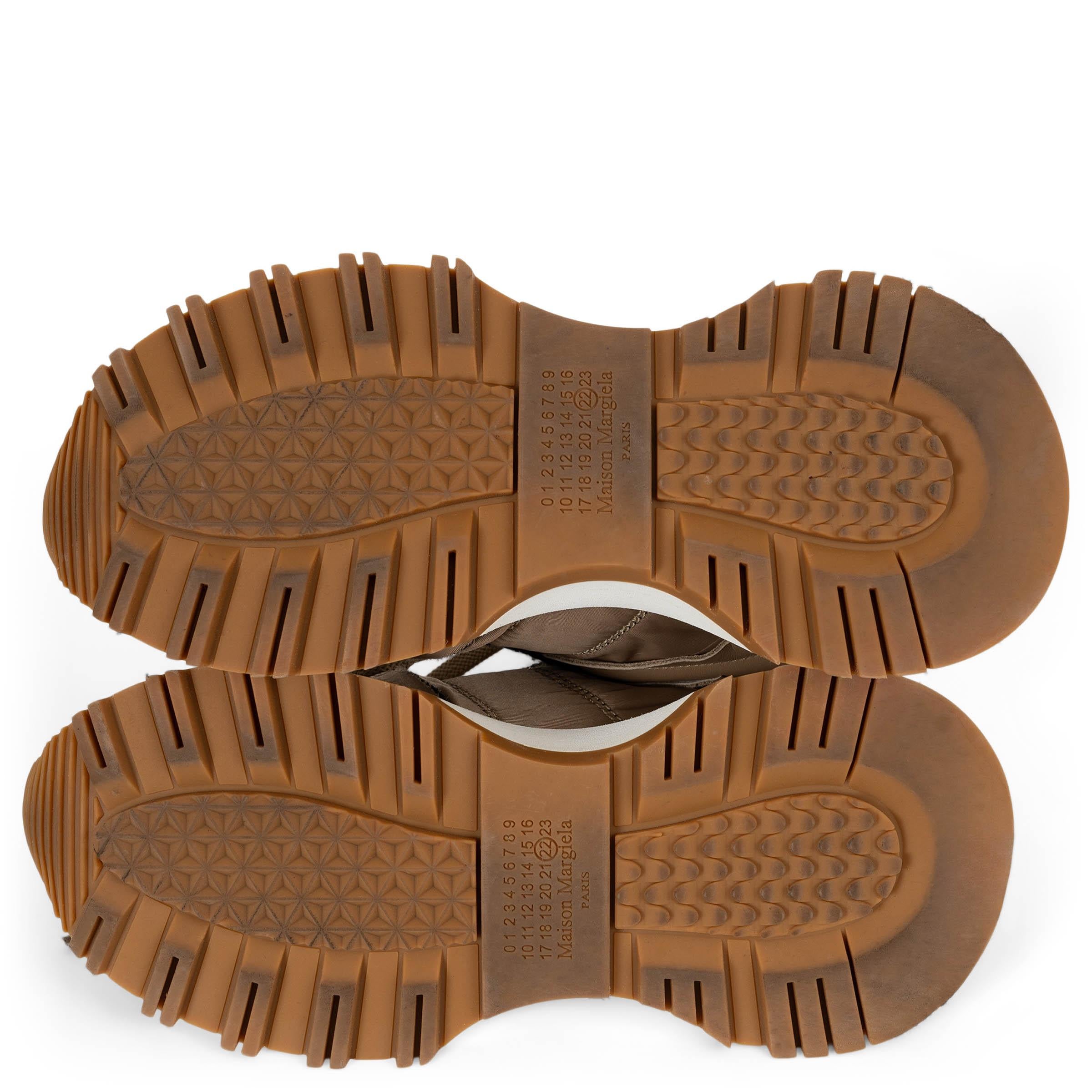 MAISON MARGIELA Chamois - Baskets montantes beige en nylon 50-50 38 en vente 3
