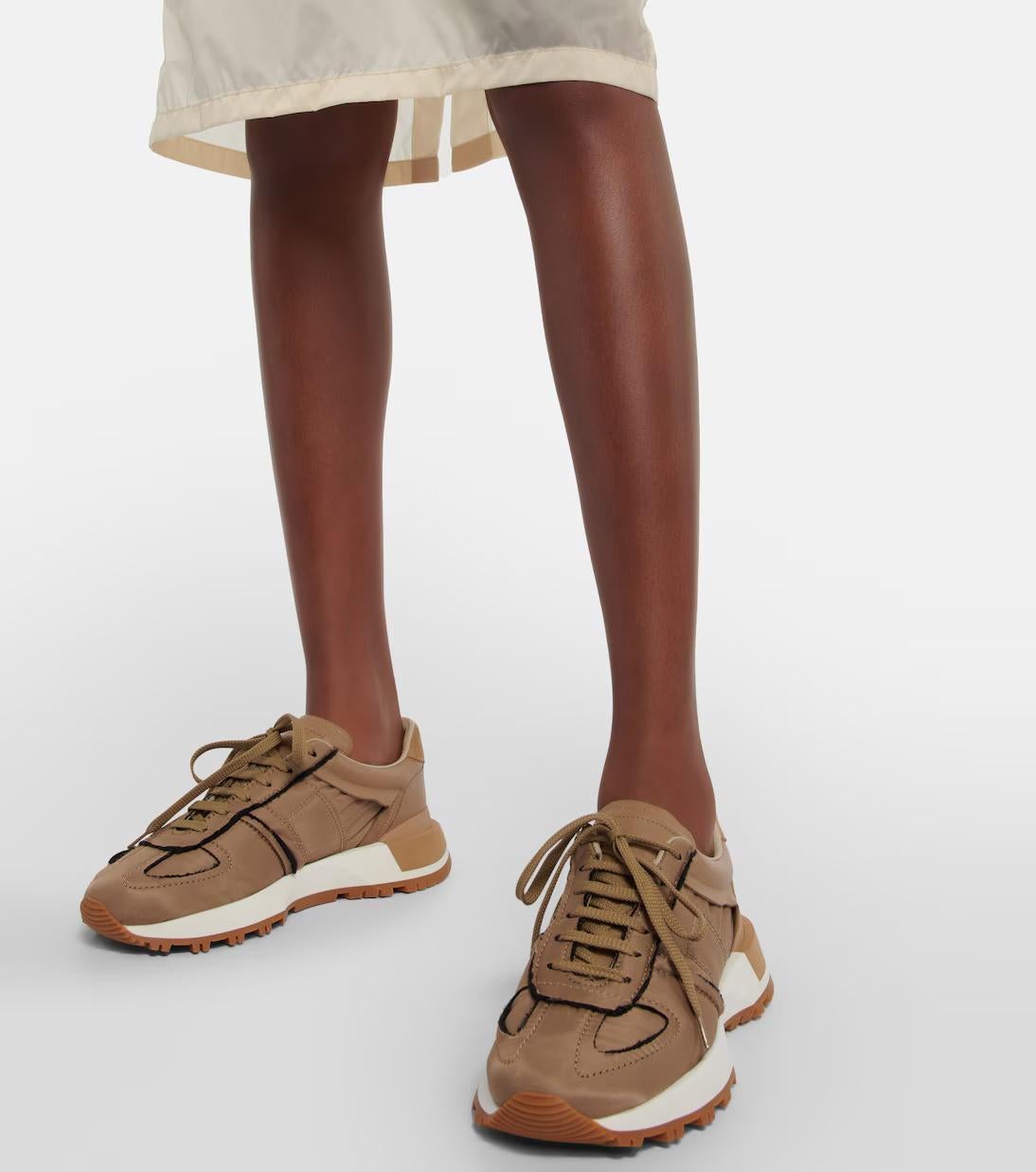 MAISON MARGIELA Chamois - Baskets montantes beige en nylon 50-50 38 en vente 4