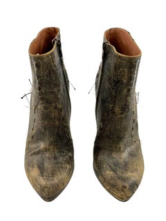 Maison Margiela Stivali in pelle screpolata e affilata Greene & Greene EU 39