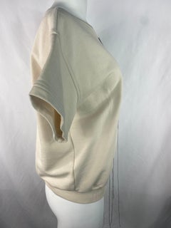 Maison Margiela Cream Heart Sweatshirt Top, Size M