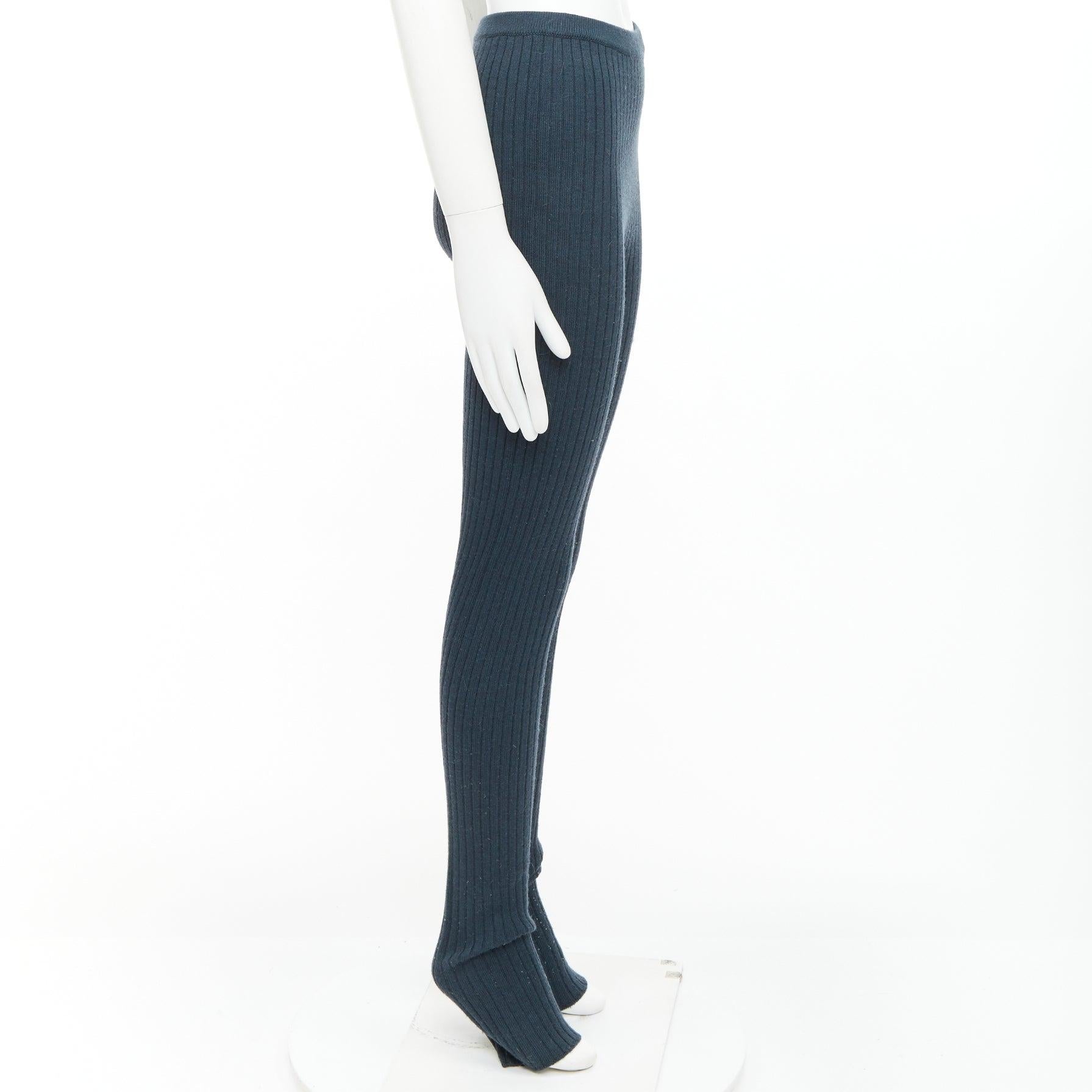 MAISON MARGIELA pantalon tricoté vert foncé 100% laine 4 points M. Bon état - En vente à Hong Kong, NT