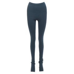 MAISON MARGIELA dark green 100% wool 4 stitches knitted pants M