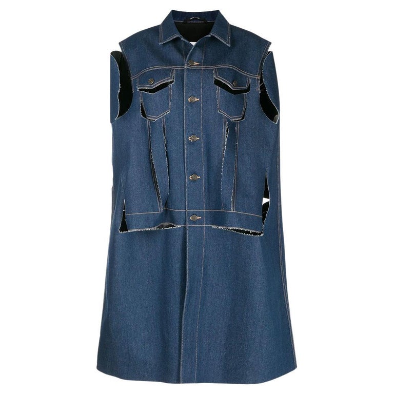 Maison Margiela Dcortiqu Denim Cape Coat For Sale at 1stDibs | denim cape  jacket, maison margiela cape