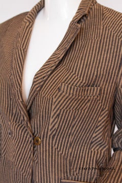 Maison Margiela, Fitted Jacket with Asymmetrical Stripe Print and 4-button front
