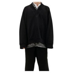Maison Margiela French Terry Layer Destroyed Sweatshirt IT 50 LG Cotton Viscose