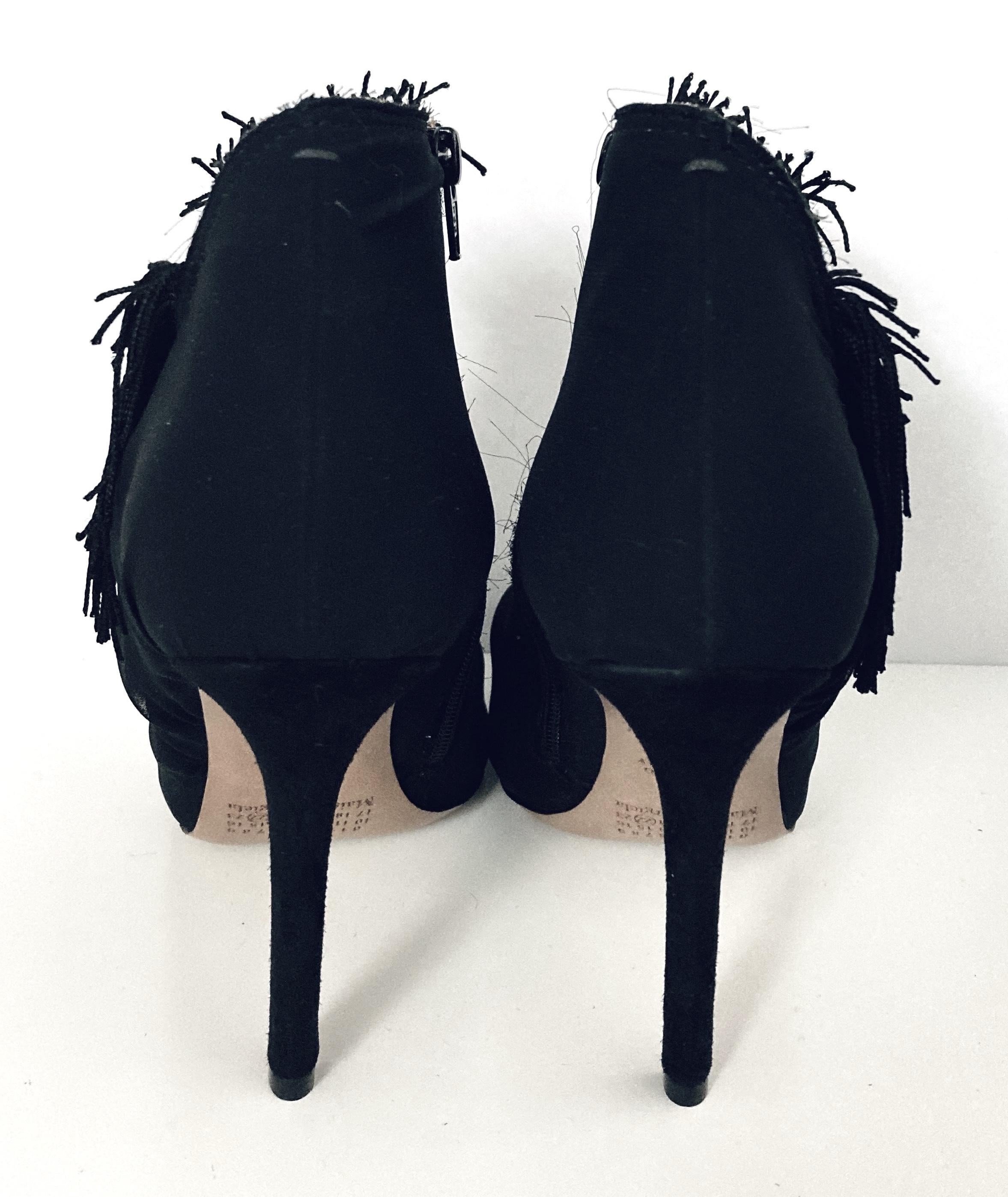 Maison Margiela Fringe Trimmed Ankle Boots In New Condition For Sale In London, GB