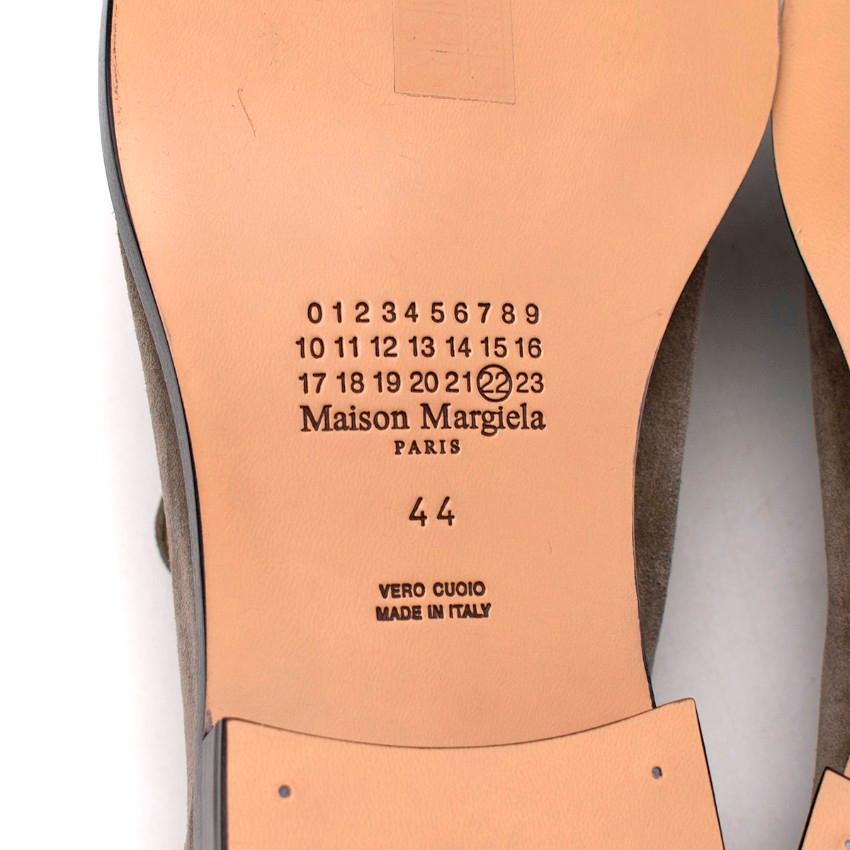 Maison Margiela Grey Suede Tabi Loafers - US 10.5 For Sale 1