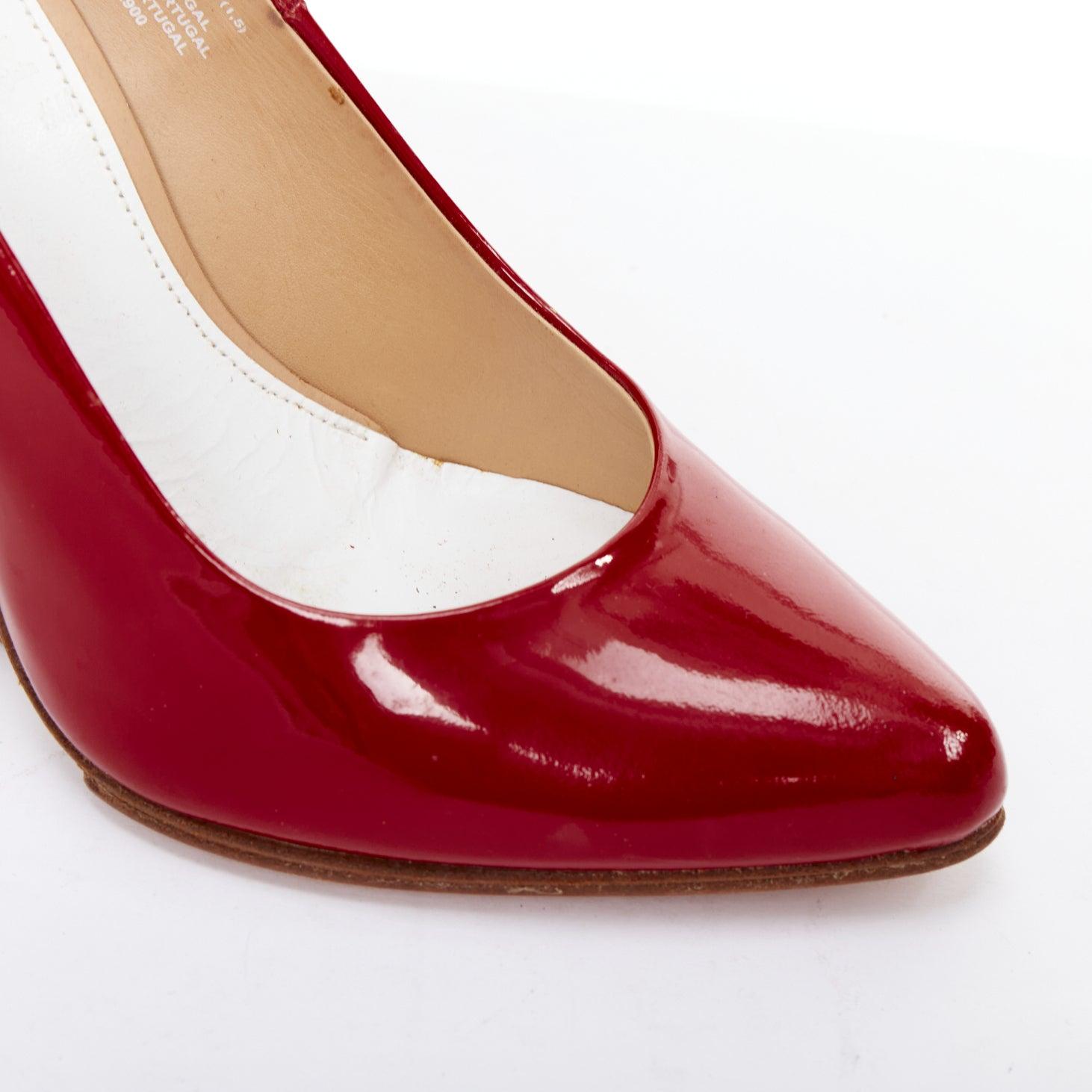 MAISON MARGIELA H&M Invisible red patent leather perspex clear heel pumps EU37 For Sale 3