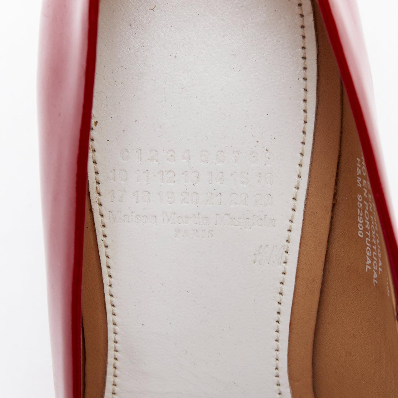 MAISON MARGIELA H&M Invisible red patent leather perspex clear heel pumps EU37 For Sale 4