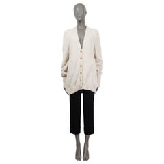 MAISON MARGIELA ivory cotton blend OVERSIZED BOUCLE CARDIGAN Jacket XS