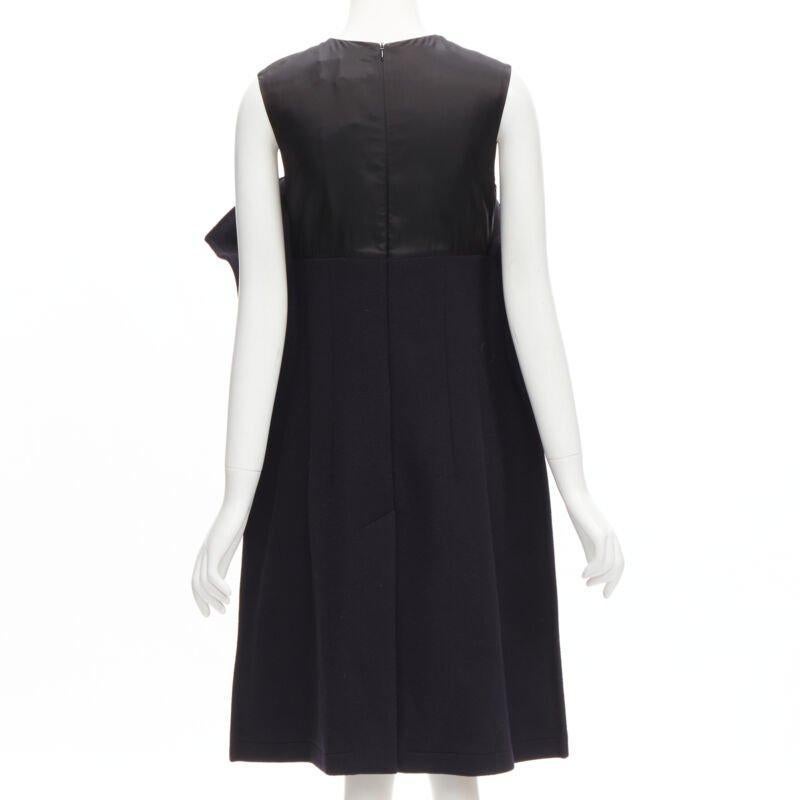Women's MAISON MARGIELA JOHN GALLIANO 2019 deconstructed navy wool 2D dress IT40 S For Sale