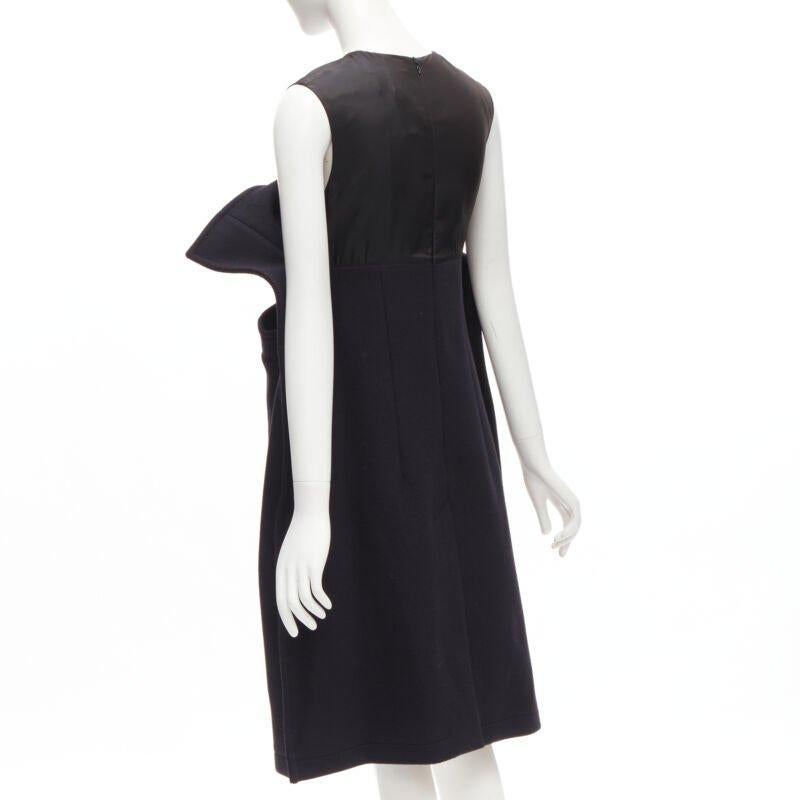 MAISON MARGIELA JOHN GALLIANO 2019 deconstructed navy wool 2D dress IT40 S For Sale 1