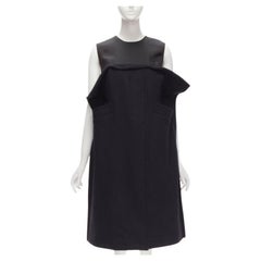 MAISON MARGIELA JOHN GALLIANO 2019 deconstructed navy wool 2D dress IT40 S