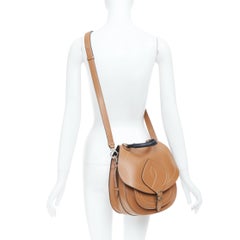 MAISON MARGIELA John Galliano convertible bag-slide brown leather saddle bag