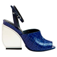 MAISON MARGIELA Leather Wrap Sandals With Mirrored Heel