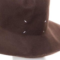 MAISON MARGIELA Line 10 brown wool felt wide brim casual floppy hat L
