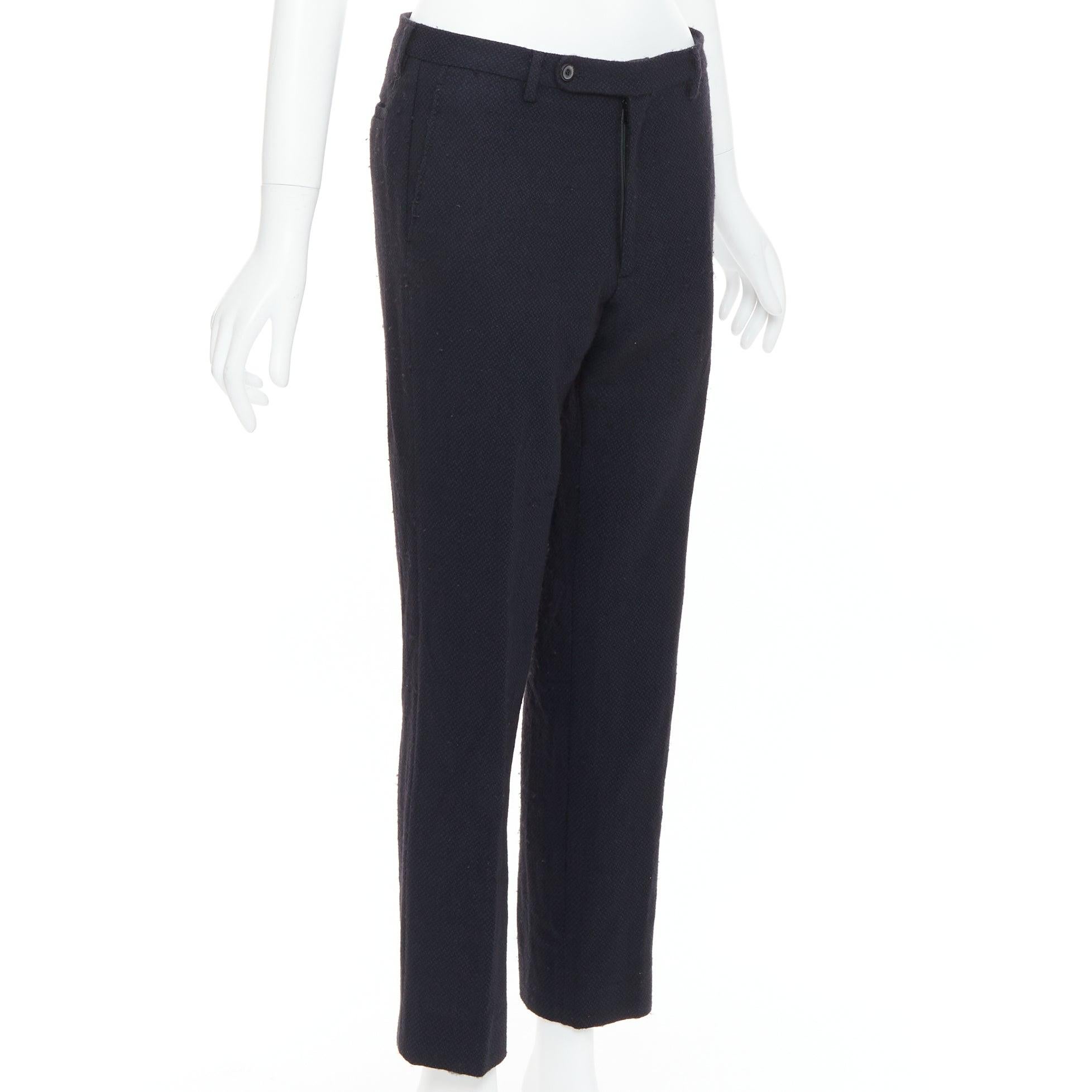 Nero MAISON MARGIELA Linea 14 pantaloni affusolati in lana navy IT48 M. in vendita