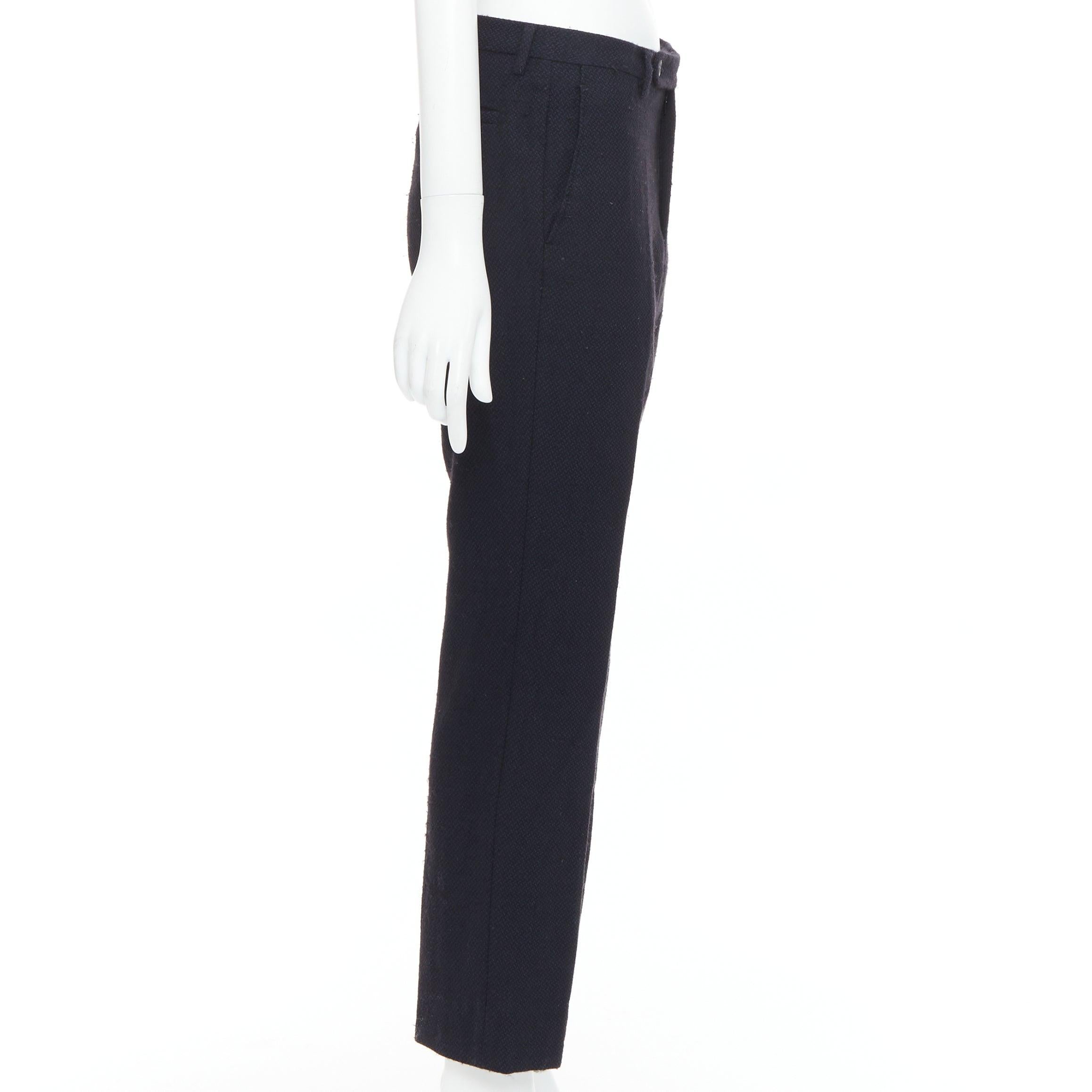 MAISON MARGIELA Linea 14 pantaloni affusolati in lana navy IT48 M. In condizioni discrete in vendita a Hong Kong, NT