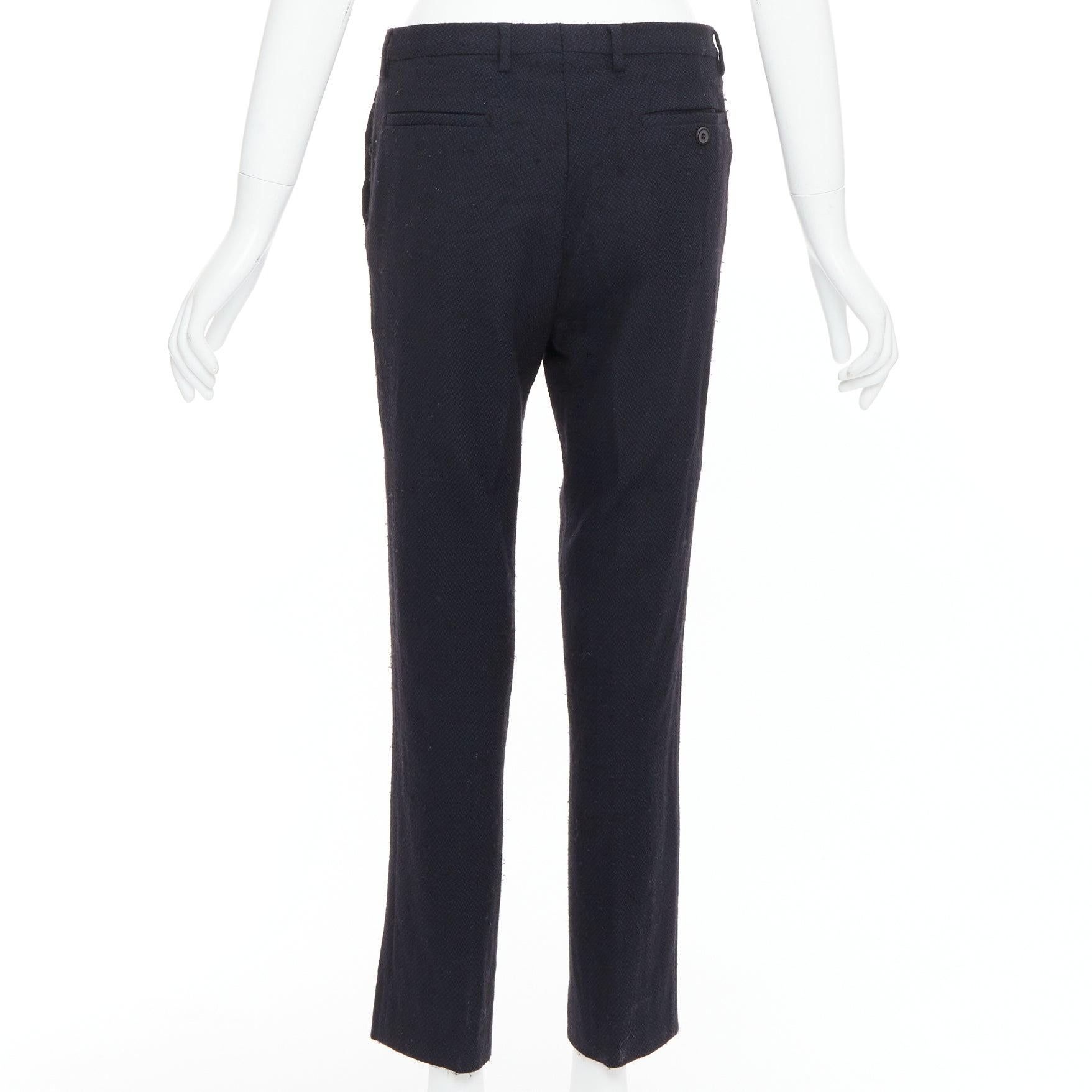 Uomo MAISON MARGIELA Linea 14 pantaloni affusolati in lana navy IT48 M. in vendita