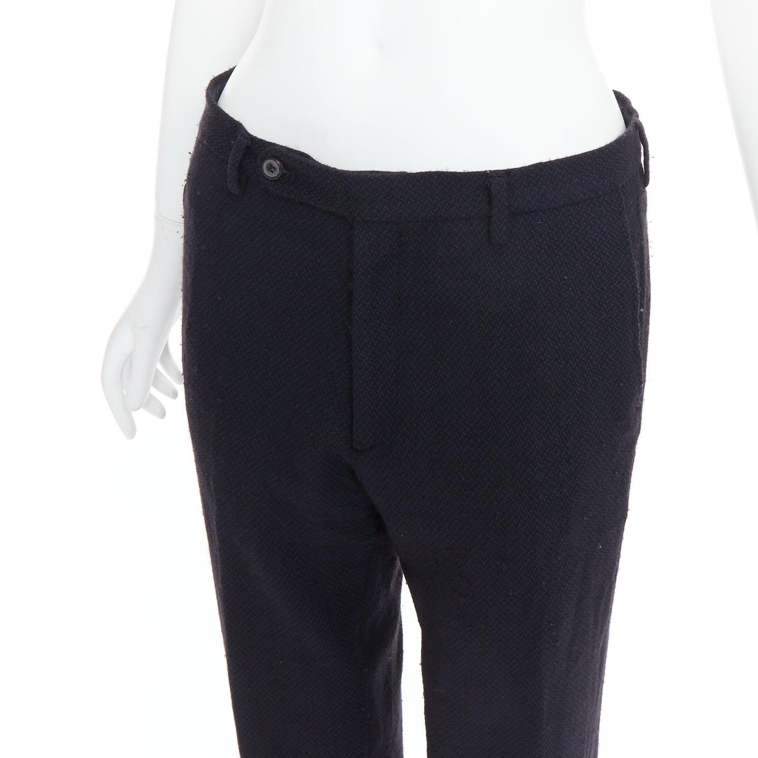 MAISON MARGIELA Linea 14 pantaloni affusolati in lana navy IT48 M. in vendita 2