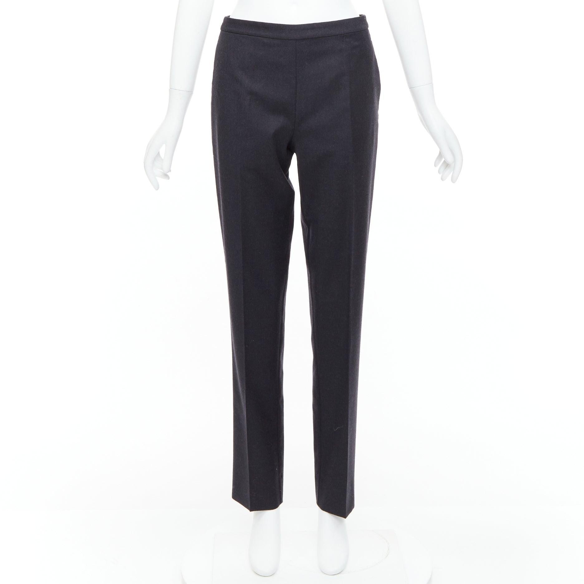MAISON MARGIELA Line 4 gris 100 % laine pantalon effilé à 4 points au dos FR42 XL en vente 4