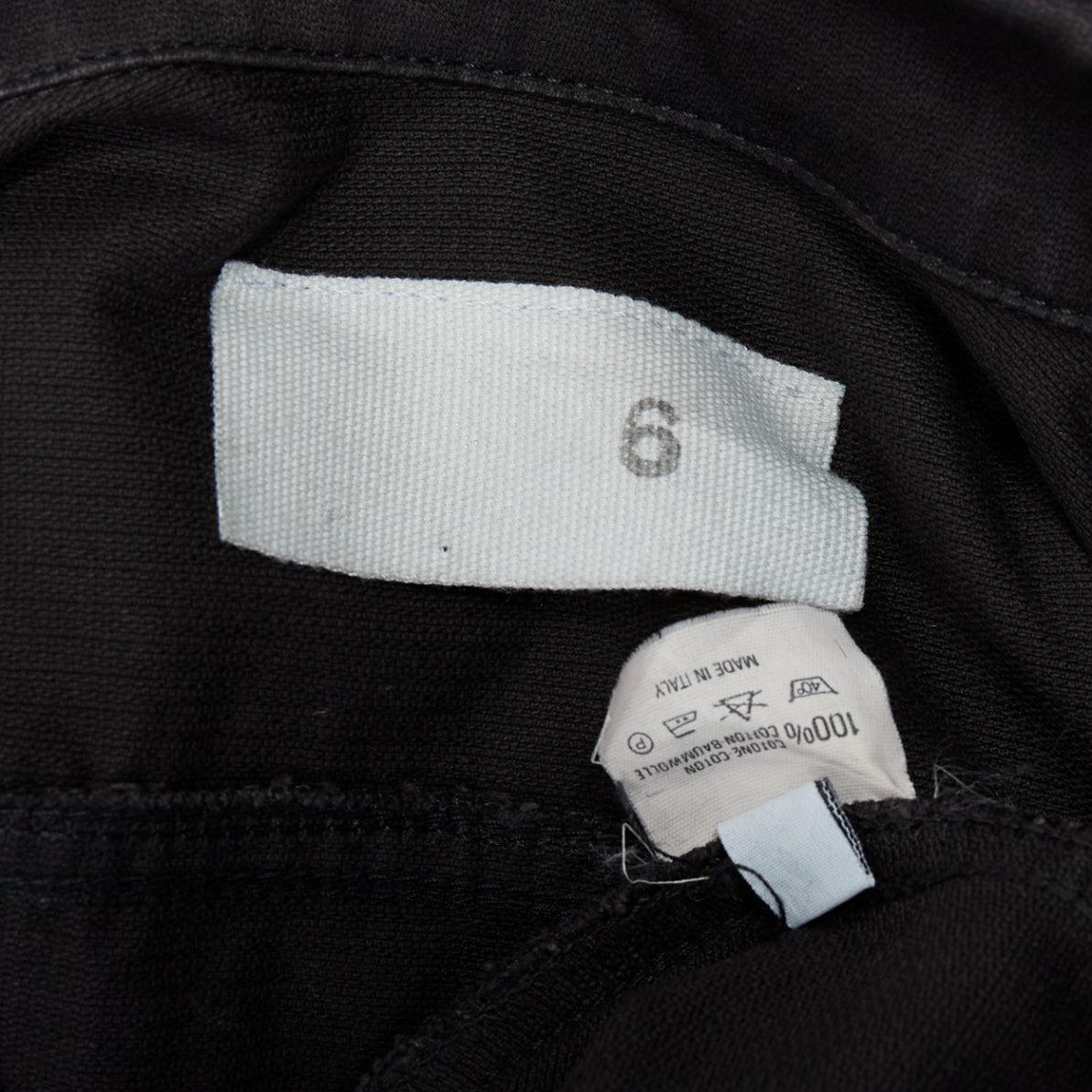 MAISON MARGIELA Line 6 Vintage black cotton carpenter midi dress IT38 XS For Sale 4