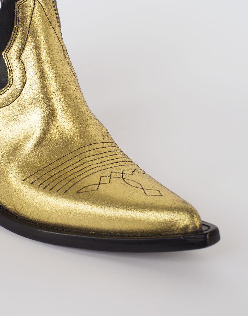 Maison Margiela bottes de cow-boy en cuir noir métallisé et doré à découpes de style vintage en vente 2