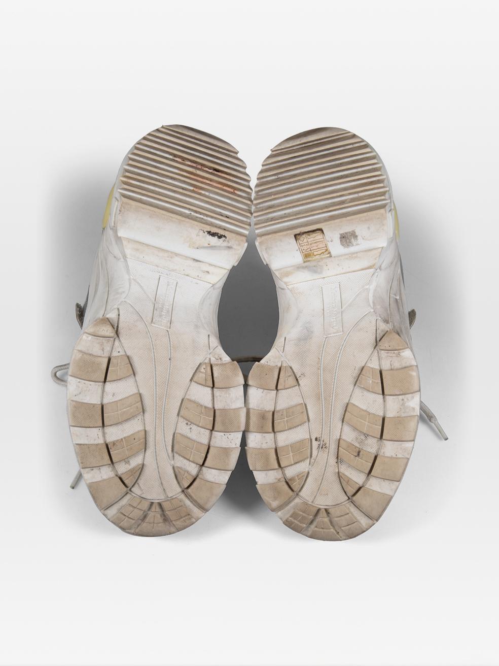 Maison Margiela Metallic Patent Retro Fit Deconstructed Trainers Size IT 40 In Good Condition For Sale In London, GB