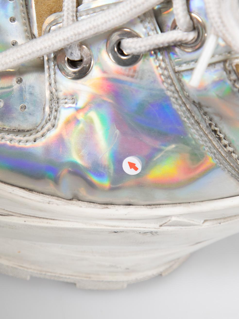 Maison Margiela Metallic Patent Retro Fit Deconstructed Trainers Size IT 40 For Sale 3