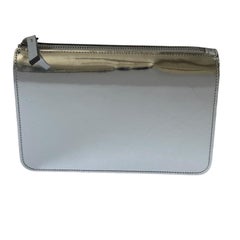Maison Margiela MM11 SS17 Silver Reflective Mirror Leather Clutch w/ Wrist Strap
