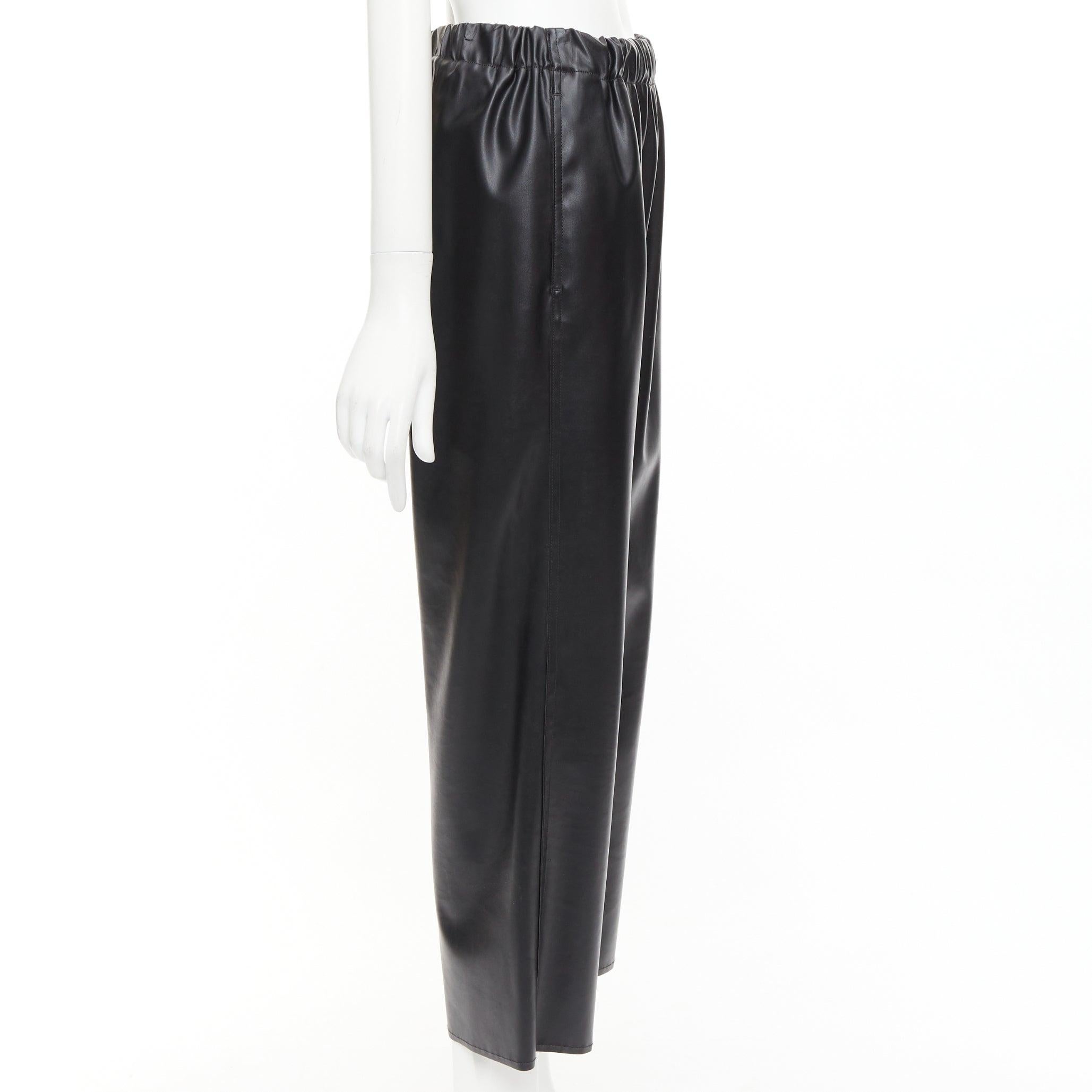 MAISON MARGIELA MM6 MM6 pantalon cropped en faux cuir noir avec œillets IT38 XS Bon état - En vente à Hong Kong, NT