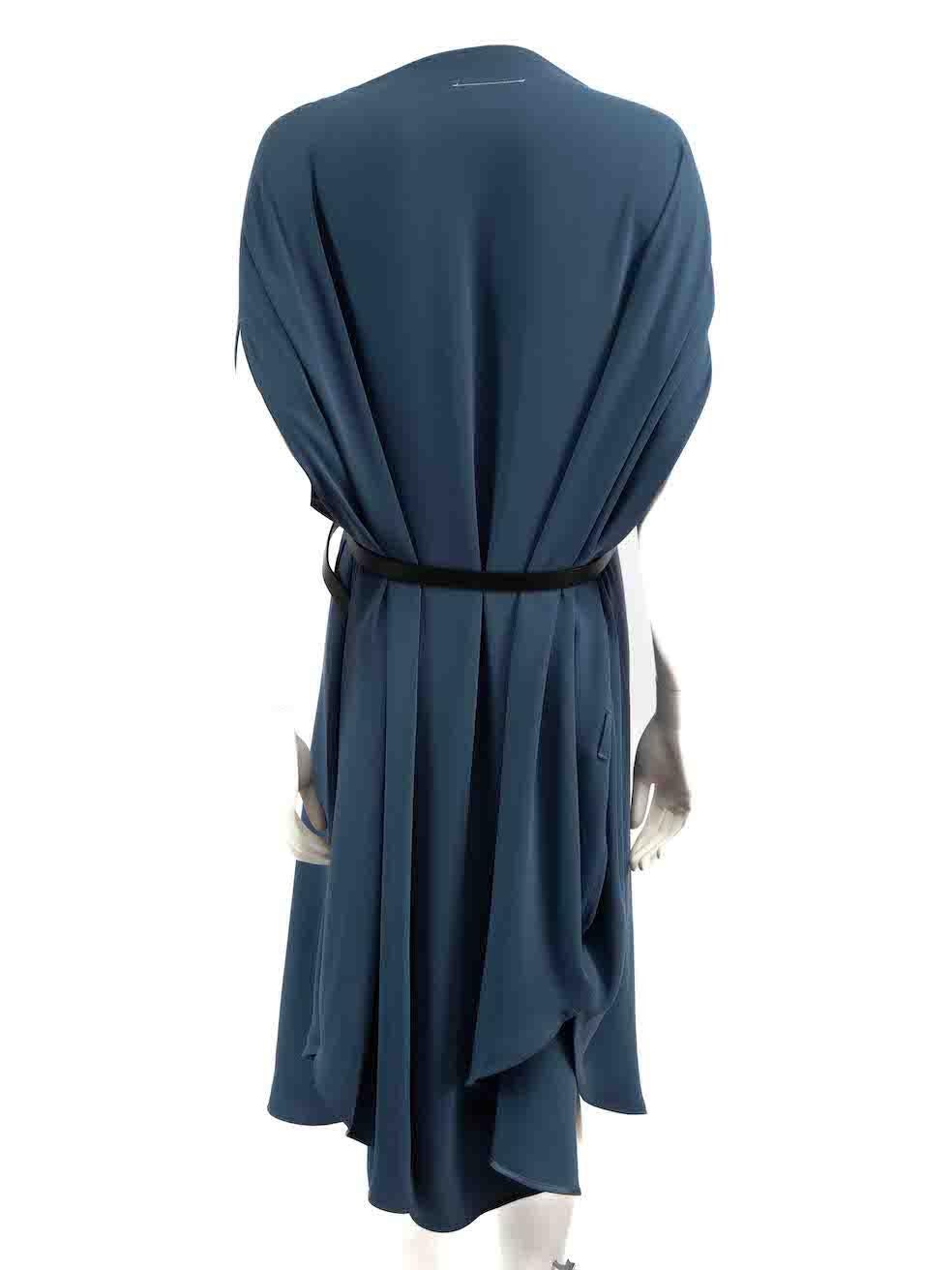 Maison Margiela MM6 Blue Midi Drip Dress Size XXL In Good Condition For Sale In London, GB